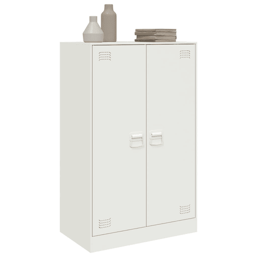 vidaXL Aparador 67x39x107 cm aço branco