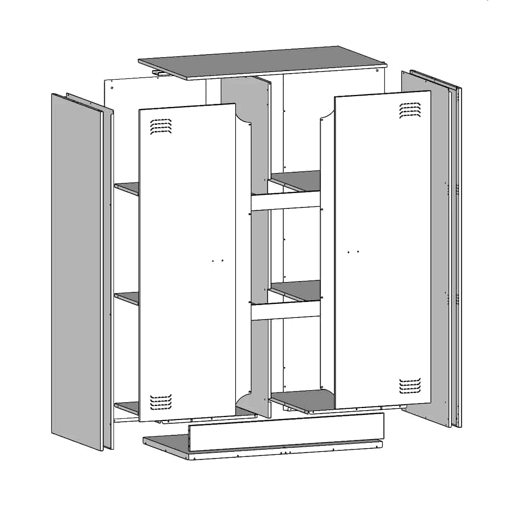 vidaXL Aparador 67x39x107 cm aço branco
