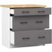 Armario de cocina OLIWIA S80 3S 80 Armario de cocina OLIWIA S80 3S 80 Gris