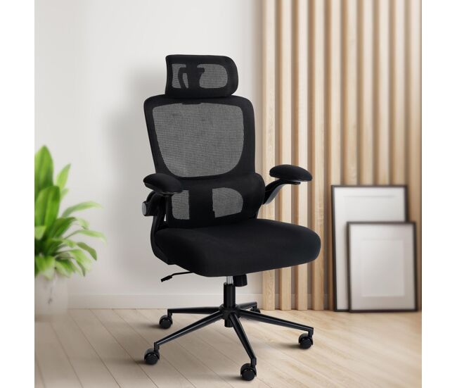 Silla de oficina Newberg Tela Negro 70X67X114 cm
