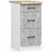 Armario de cocina OLIWIA S40 3S 40 Armario de cocina OLIWIA S40 3S 40 Blanco/ Gris