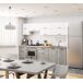Armario de cocina OLIWIA S40 3S 40 Armario de cocina OLIWIA S40 3S 40 Blanco/ Gris