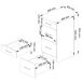 Armario de cocina OLIWIA S40 3S 40 Armario de cocina OLIWIA S40 3S 40 Blanco/ Gris