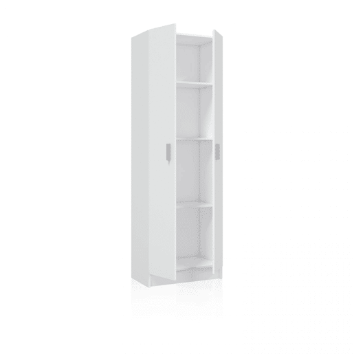 Roupeiro 60 multiusos 2 portas Branco 58,5 x 180 x 38 cm