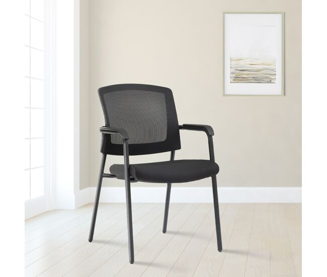 Silla apilable Volga Metal Negro 60X58X86 cm