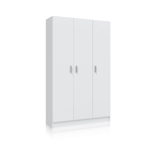 Roupeiro multiusos 110 de 3 portas Branco 109 x 180 x 37 cm