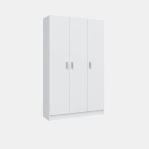 Roupeiro multiusos 110 de 3 portas Branco 109 x 180 x 37 cm