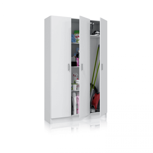 Roupeiro multiusos 110 de 3 portas Branco 109 x 180 x 37 cm