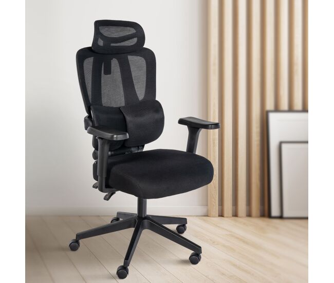 Silla de oficina Altamont Tela Negro 52X67X117 cm