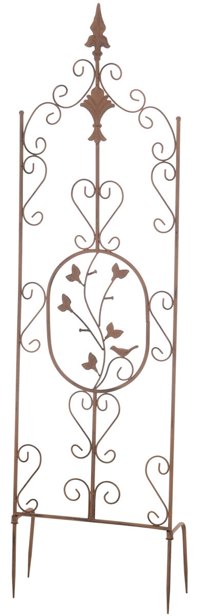 Reja outdoor de metal burgus decorativa marrón antiguo 1x35x122 cm
