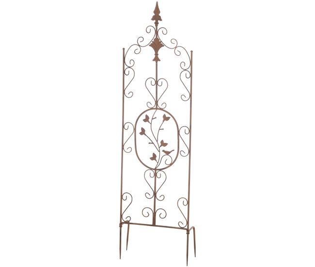 Reja outdoor de metal burgus decorativa marrón antiguo 1x35x122 cm