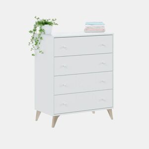 Cómoda Iconic Artik White (Branco mate) 77,5 x 95 x 40 cm