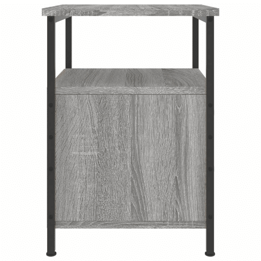 vidaXL Mesas de cabeceira 2 pcs derivados de madeira cinzento sonoma