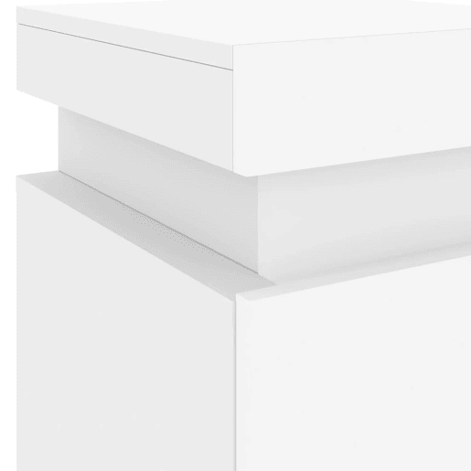vidaXL Mesas de cabeceira com luzes LED 2 pcs 35x39x55 cm branco vidaXL Mesas de cabeceira com luzes LED 2 pcs 35x39x55 cm branco