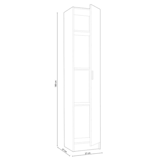 Armário multiusos 37 1 porta Branco 37 x 180 x 37 cm