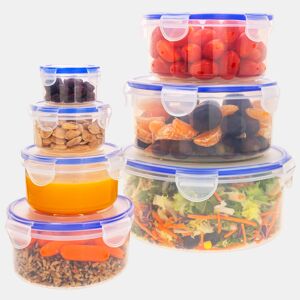 Max Home Pack 7 recipientes de plástico herméticos de 0,08 a 3,6L