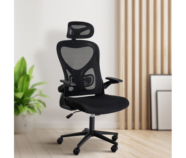 Silla de oficina roseburg tela negro 66x57x115 cm