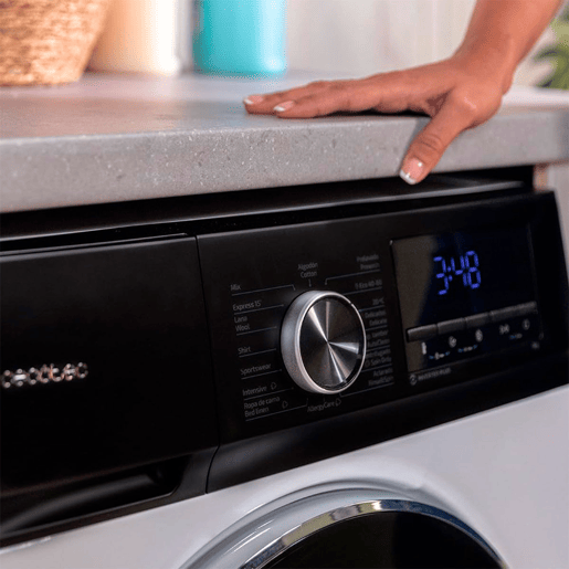 Cecotec Máquina de lavar roupa de carga frontal de 8 kg, branca, 1400 rpm, Motor Inverter Plus, vapor e classe A.