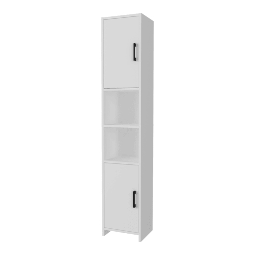 Armário alto Rautrina para banho com 2 portas 180x35x30 cm - Branco en.casa