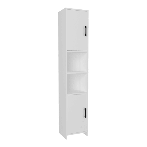 Armário alto Rautrina para banho com 2 portas 180x35x30 cm - Branco en.casa