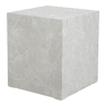 Mesa de apoio Ellelu cubo MDF 45x40x40cm Aspeto mármore taupe en.casa