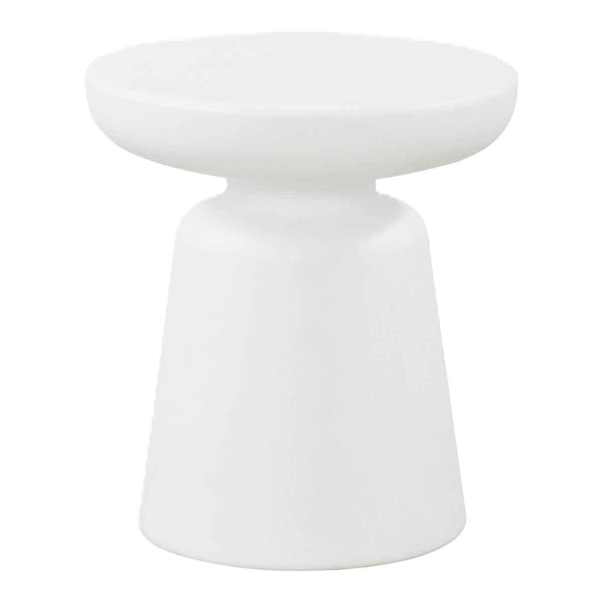 Mesa auxiliar posio redonda 44xø40 cm blanco [en.casa]