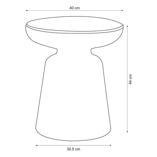 Mesa de apoio Posio 44xØ40 cm branco en.casa