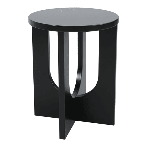Mesa de apoio Kysdajore redonda 50xØ40 cm Preto en.casa