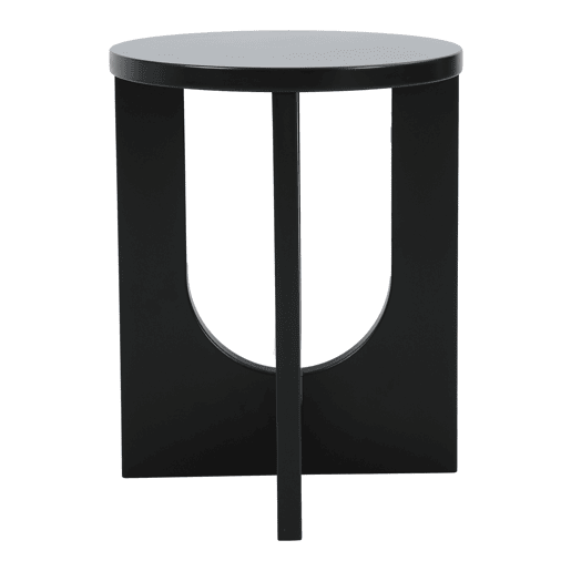 Mesa de apoio Kysdajore redonda 50xØ40 cm Preto en.casa