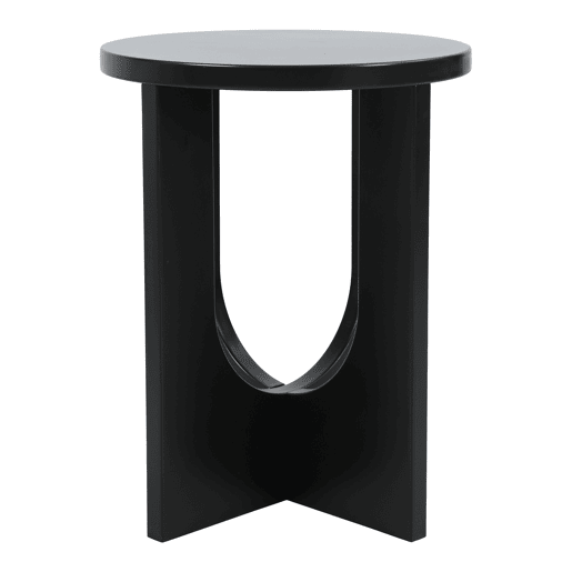 Mesa de apoio Kysdajore redonda 50xØ40 cm Preto en.casa