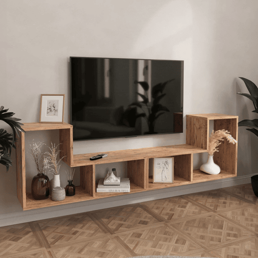 Conjunto de mobiliário modular Hustersurd de 2 peças DIY - Carvalho en.casa