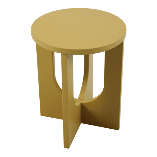 Mesa de apoio Kysdajore redonda 50xØ40 cm Amarelo mostarda en.casa