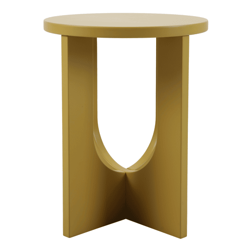 Mesa de apoio Kysdajore redonda 50xØ40 cm Amarelo mostarda en.casa