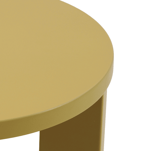 Mesa de apoio Kysdajore redonda 50xØ40 cm Amarelo mostarda en.casa