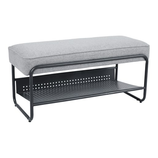 Banco para sapatos Lillehammer 90x37x42 cm - Cinzento en.casa