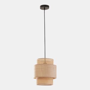Candeeiro suspenso Biggar de 1 luz 170 cm de altura Aspeto de rotim  padrão de vime