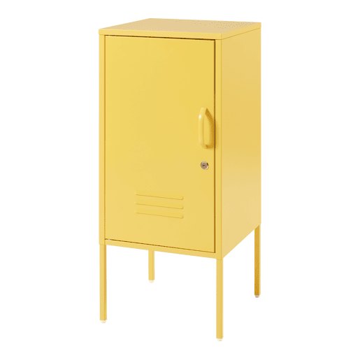 Armário de cabeceira Hausjärvi com porta 82x35x35 cm aço - Amarelo en.casa