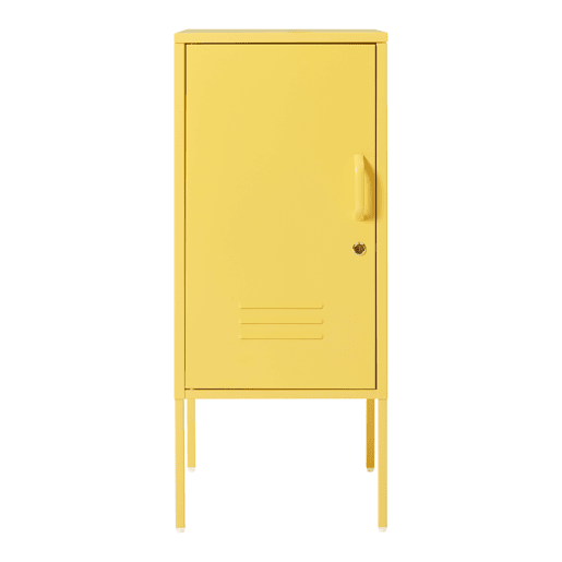 Armário de cabeceira Hausjärvi com porta 82x35x35 cm aço - Amarelo en.casa
