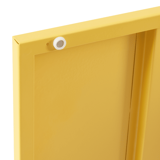Armário de cabeceira Hausjärvi com porta 82x35x35 cm aço - Amarelo en.casa