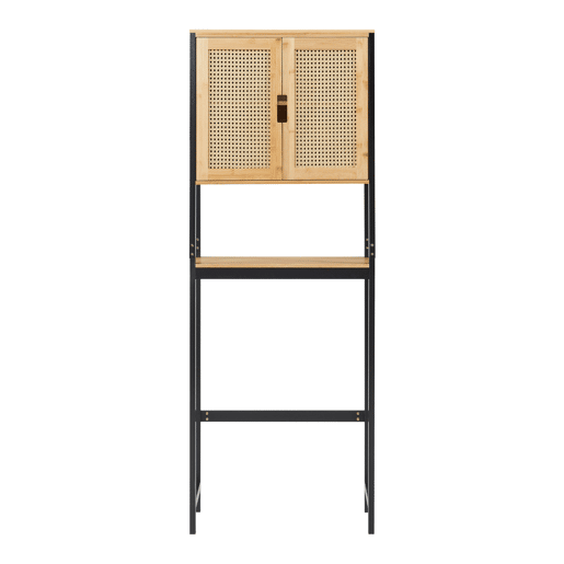 Armário de casa de banho sobre sanita Tervola bambu 172x63x27 cm - PretoNatural en.casa Armário de casa de banho sobre sanita Tervola bambu 172x63x27 cm - PretoNatural en.casa