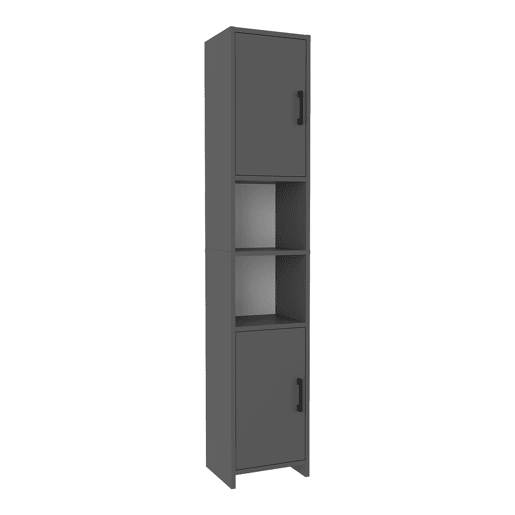 Armário alto Rautrina para banho com 2 portas 180x35x30 cm - Antracite en.casa