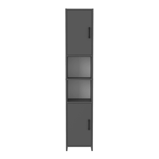 Armário alto Rautrina para banho com 2 portas 180x35x30 cm - Antracite en.casa