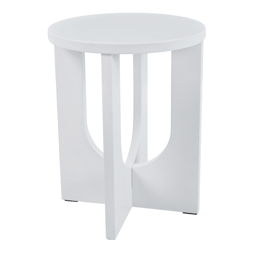 Mesa de apoio Kysdajore redonda 50xØ40 cm Branco en.casa