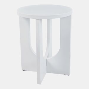 Mesa de apoio Kysdajore redonda 50xØ40 cm Branco en.casa