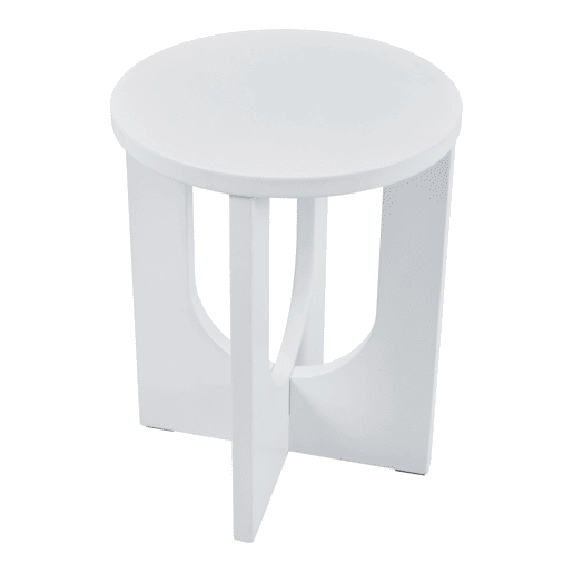 Mesa de apoio Kysdajore redonda 50xØ40 cm Branco en.casa