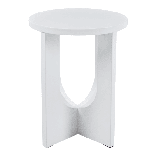 Mesa de apoio Kysdajore redonda 50xØ40 cm Branco en.casa