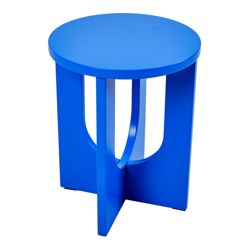 Mesa de apoio Kysdajore redonda 50xØ40 cm Azul real en.casa