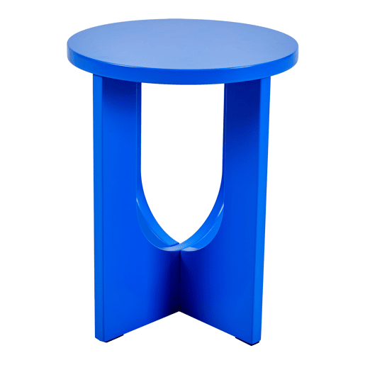 Mesa de apoio Kysdajore redonda 50xØ40 cm Azul real en.casa