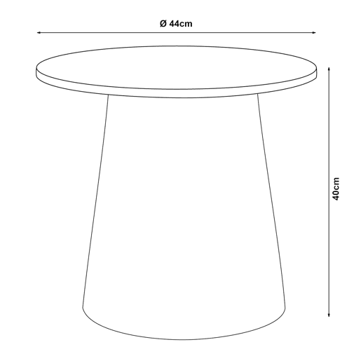 Mesa de centro Nyd redonda MDF 40 x Ø44 cm - Azul cinzento en.casa