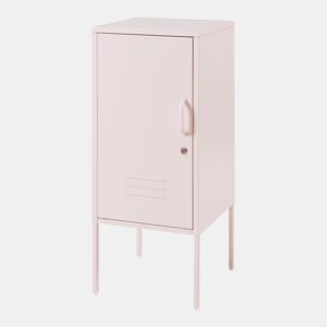 Armário de cabeceira Hausjärvi com porta 82x35x35 cm aço - Cor-de-rosa en.casa